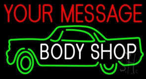 Custom Body Shop Car Logo 2 Neon Sign