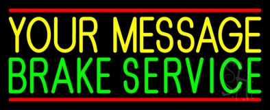Custom Brake Service 2 Neon Sign