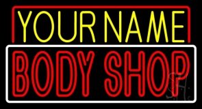 Custom Double Stroke Body Shop Block 1 Neon Sign