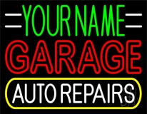 Custom Double Stroke Garage 1 Neon Sign
