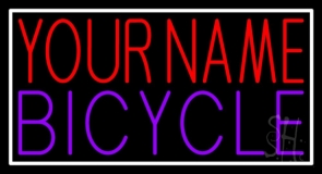 Custom Purple Bicycle 2 Neon Sign