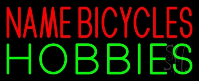 Custom Red Bicycles Block 2 Neon Sign