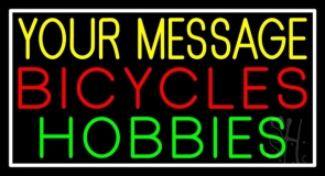 Custom Red Bicycles Block Neon Sign