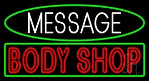 Custom Red Body Shop Neon Sign