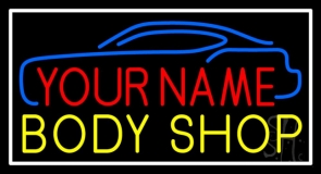 Custom Red Name Auto Body 2 Neon Sign