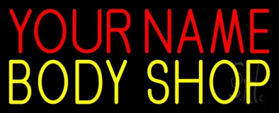 Custom Red Name Auto Body Neon Sign