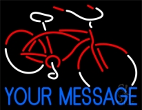 Custom Red Name Bicycle Logo Neon Sign
