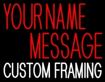 Custom White Custom Framing Neon Sign