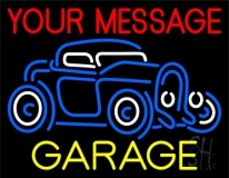 Custom White Garage Car Logo 1 Neon Sign