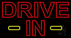 Drive In Red Neon Sign