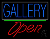 Gallery With Border Open 2 Neon Sign