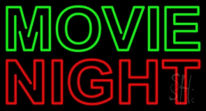 Green Movie Red Night Neon Sign