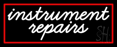 Instrument Repairs Cursive 1 Neon Sign