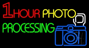 One Hour Photo Processing Neon Sign