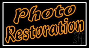 Photo Restoration Neon Sign