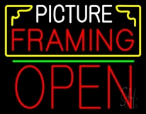 Picture Framing With Frame Open 1 Logo Neon Sign