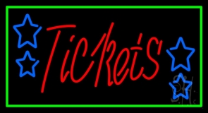 Pink Tickets With Border Neon Sign