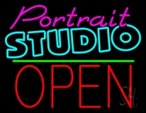 Portrait Studio Open 1 Neon Sign