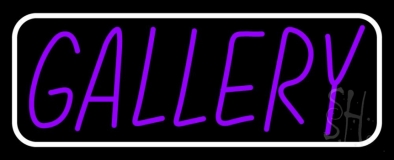 Purle Gallery With Border Neon Sign