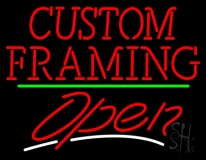 Red Custom Framing With Open 2 Neon Sign