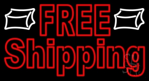 Red Free Shipping Neon Sign