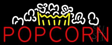 Red Popcorn Logo Neon Sign