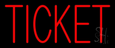 Red Ticket Neon Sign