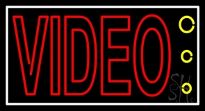 Red Video Tv Logo Neon Sign