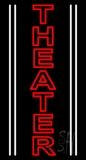 Vertical Red Theater Neon Sign