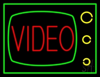 Video Tv Logo Neon Sign
