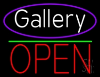 White Gallery With Open 1 Neon Sign