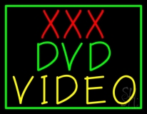 Xxx Dvd Video With Border Neon Sign