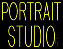 Yellow Portrait Studio Neon Sign