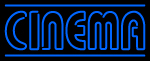 Blue Cinema With Lines Neon Sign