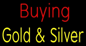 Buying Gold And Silver Block Neon Sign