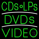 Cds Lps Dvds Video Neon Sign