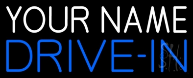Custom Blue Drive In Neon Sign