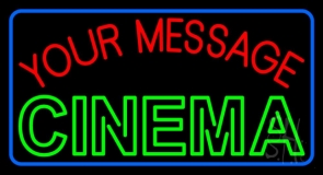 Custom Green Cinema With Border Neon Sign
