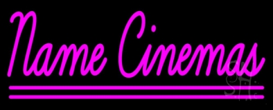Custom Pink Cinemas Neon Sign