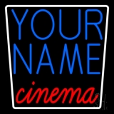 Custom Red Cinema With White Border Neon Sign