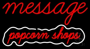 Custom Red Popcorn Shops Neon Sign