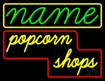 Custom Yellow Popcorn Shops Neon Sign