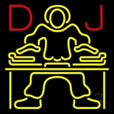 Red Dj Disc Jockey Music Neon Sign