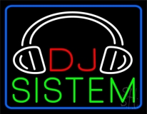 Dj System With Logo 3 Neon Sign