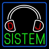Dj System With Logo 5 Neon Sign