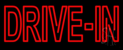 Double Stroke Drive In Neon Sign