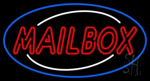Double Stroke Mailbox Oval Style Neon Sign
