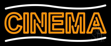 Double Stroke Orange Cinema Neon Sign