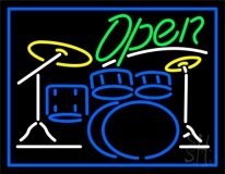Drum Open 2 Neon Sign