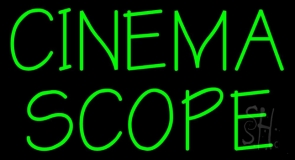 Green Cinema Scope Neon Sign